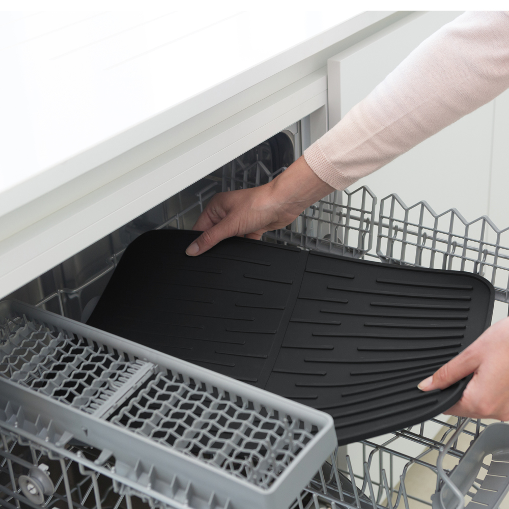 Brabantia SinkSide diskmatta silikon 32,5×43,8 cm mörkgrå