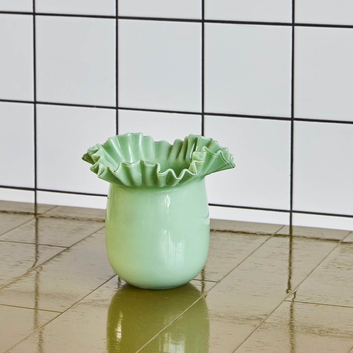 House Doctor Flee vase 21x20 cm grønn