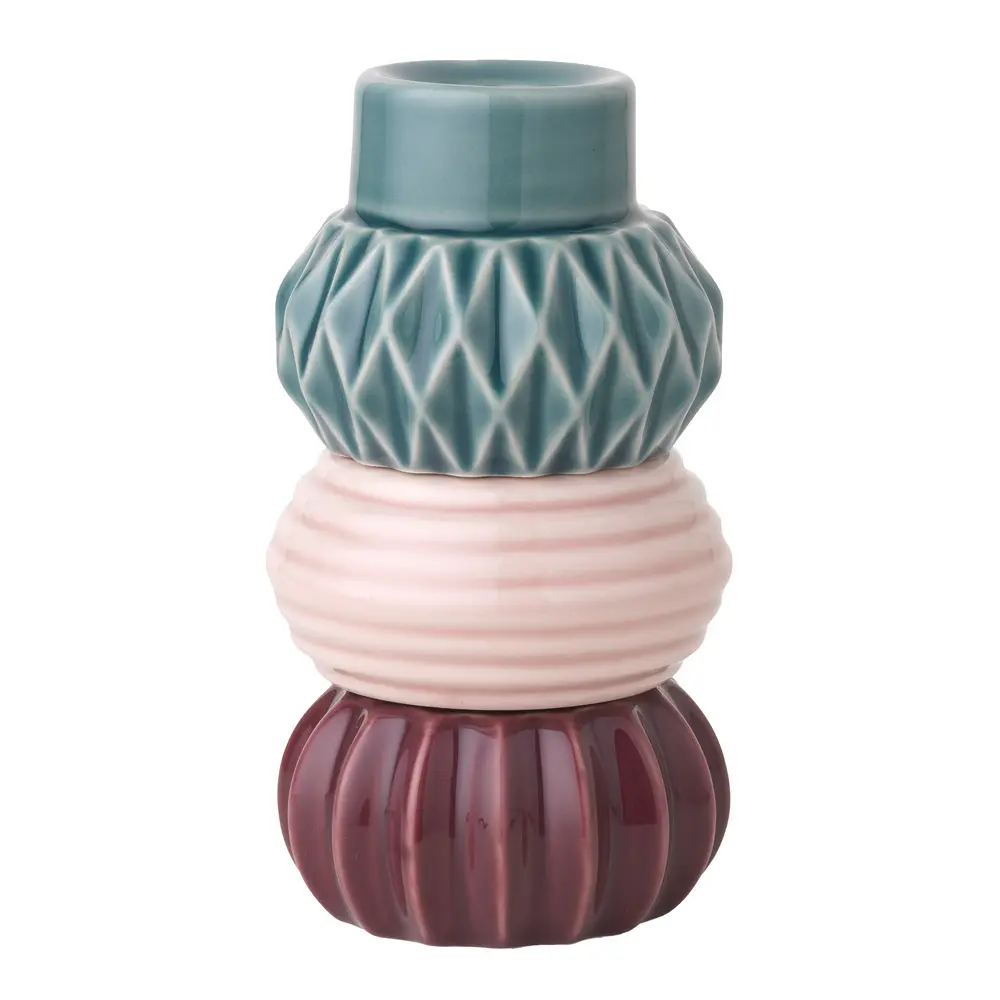 Samsurium lysestake sett 3 deler dark/powder/aubergine