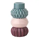 Samsurium ljusstake set 3 delar dark/powder/aubergine