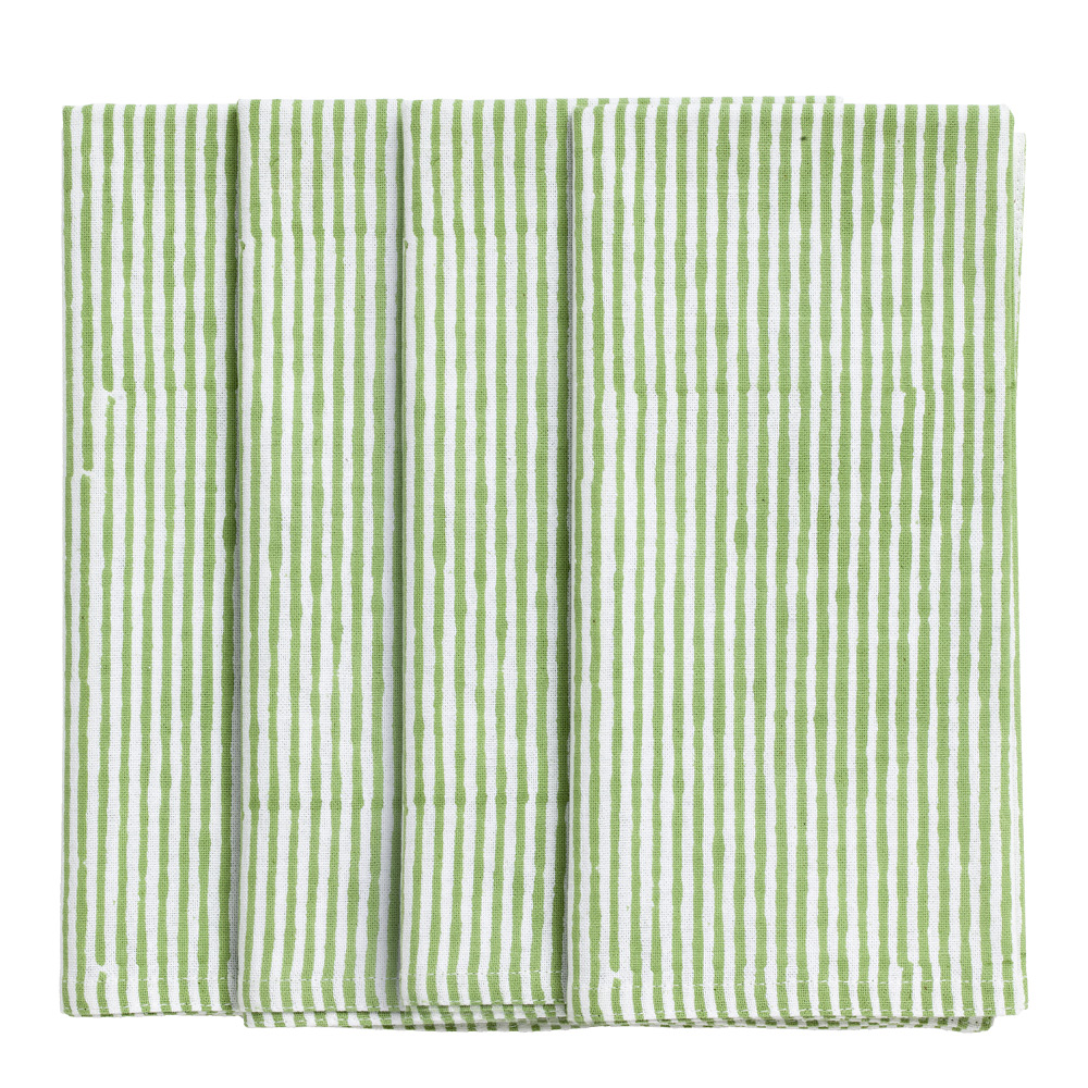 Chamois Stripe servett 50x50 cm 4-pack green
