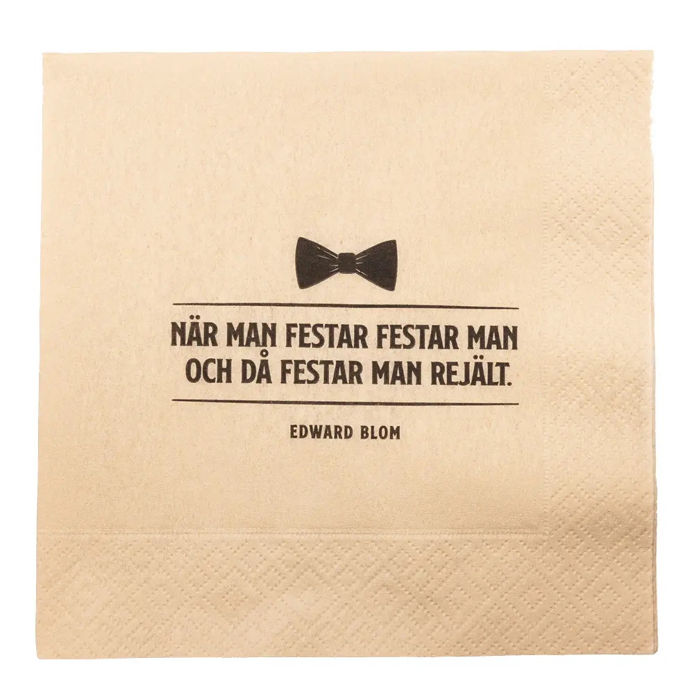 Servetti När Man Festar 33x33 cm 20 kpl Beige