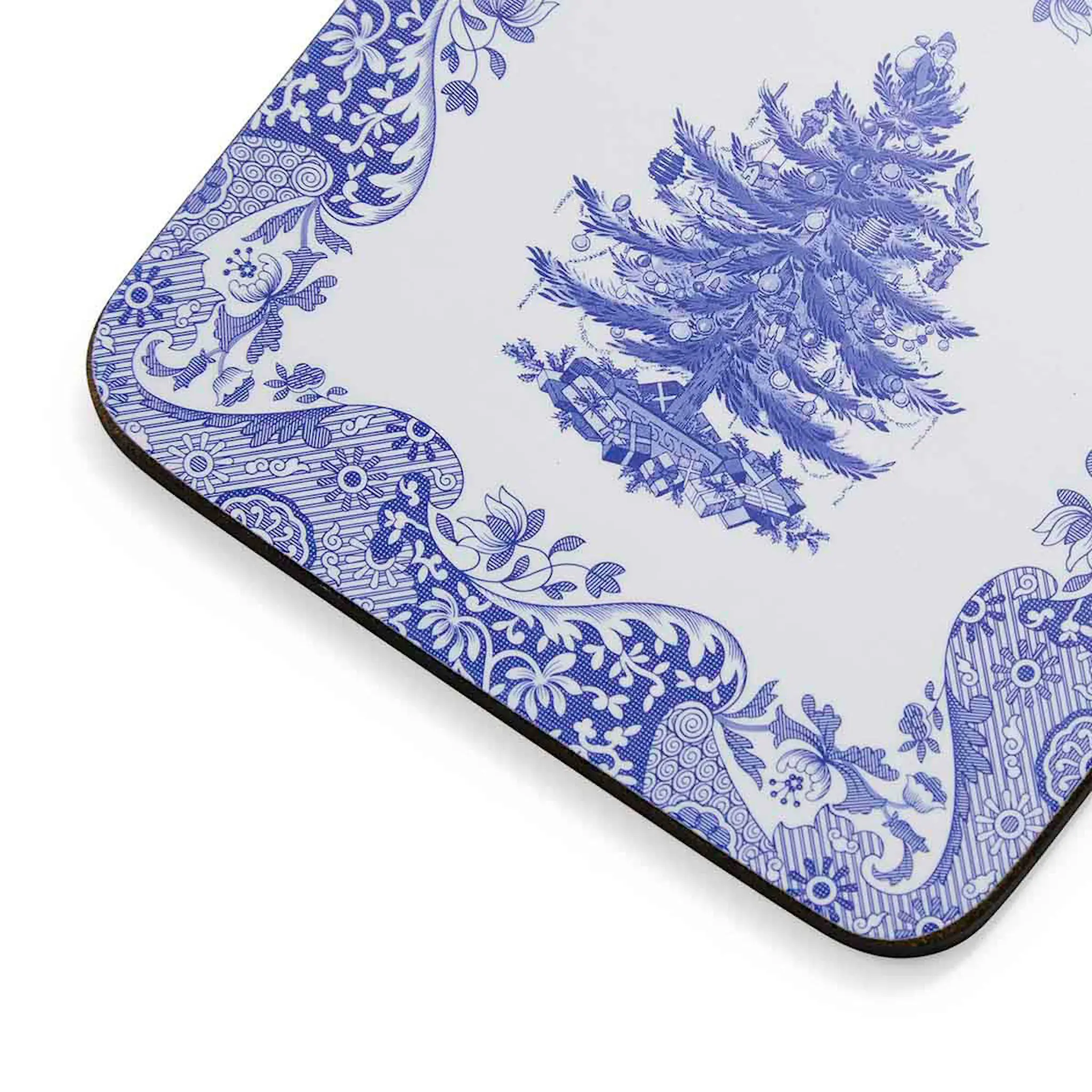 Spode Blue Italian Christmas Tree lasinalunen 6 kpl sininen/valkoinen