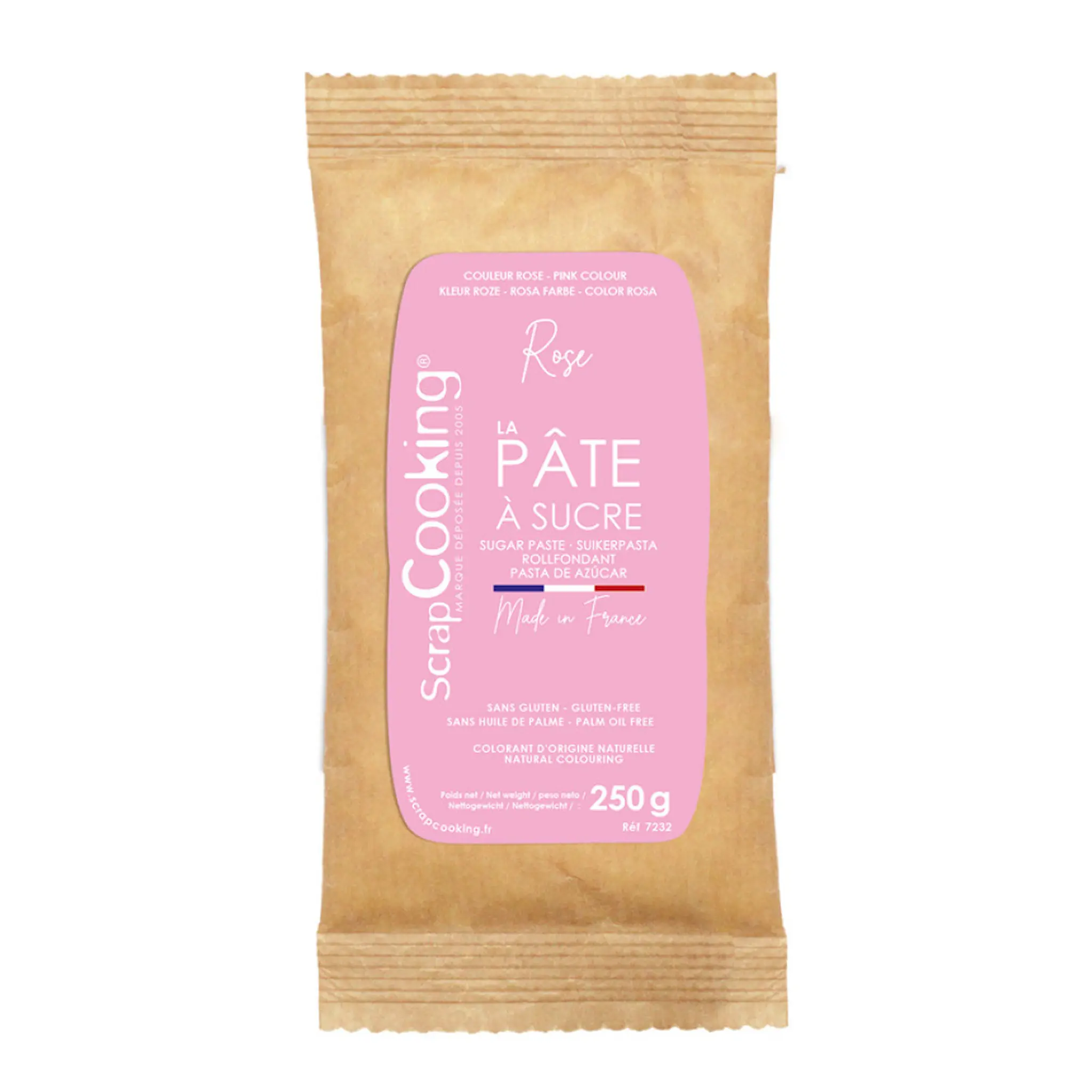 ScrapCooking Sockerpasta 250 g rosa