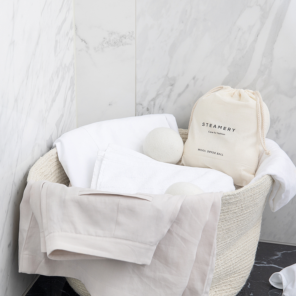 Steamery Torkbollar i ull för torktumlare 4-pack vit