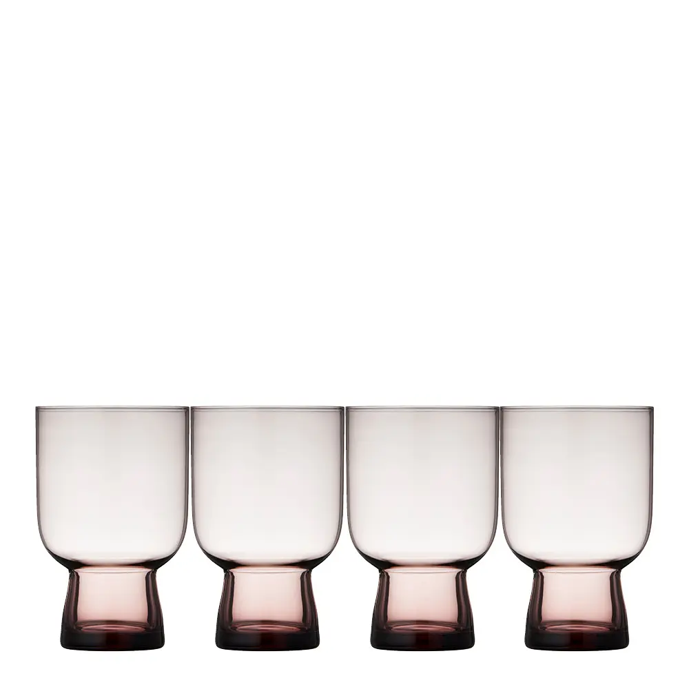 Sorrento vannglass 30 cl 4 stk pink