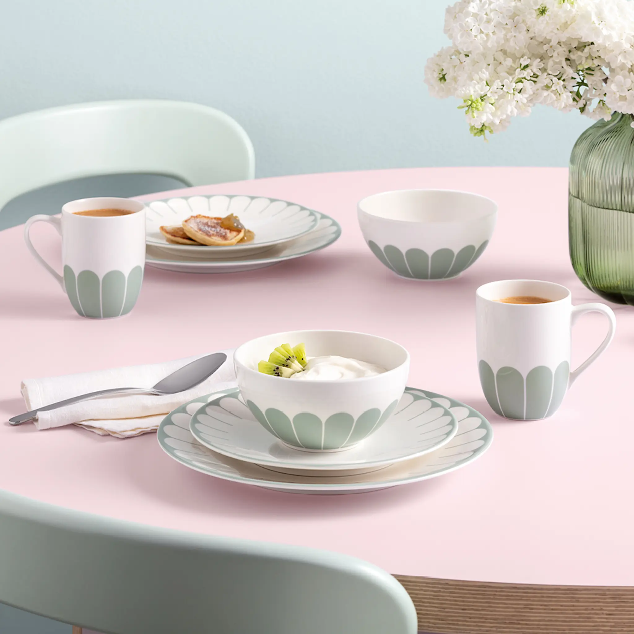Villeroy & Boch Fleur Vert Muki 29 cl Vihreä