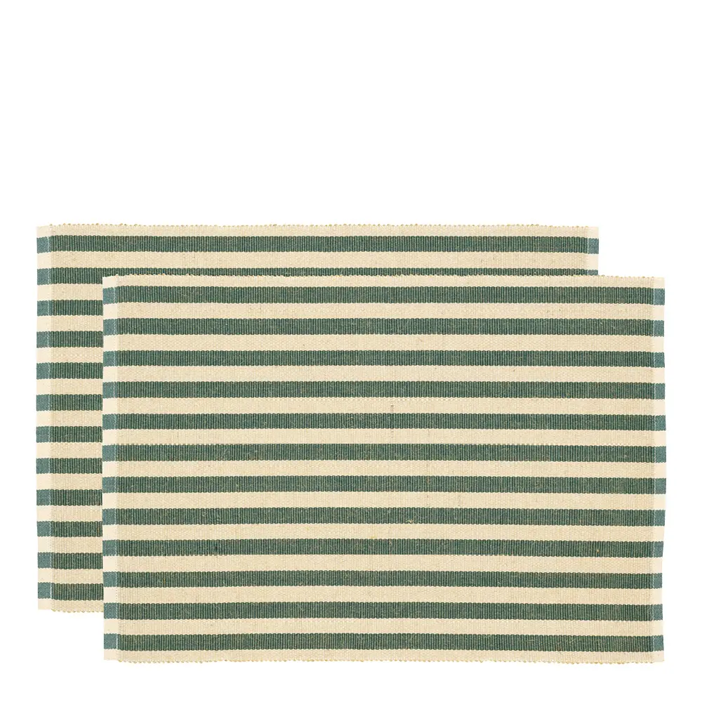 Statement Stripe spisebrikke 33x48 cm 2 stk green