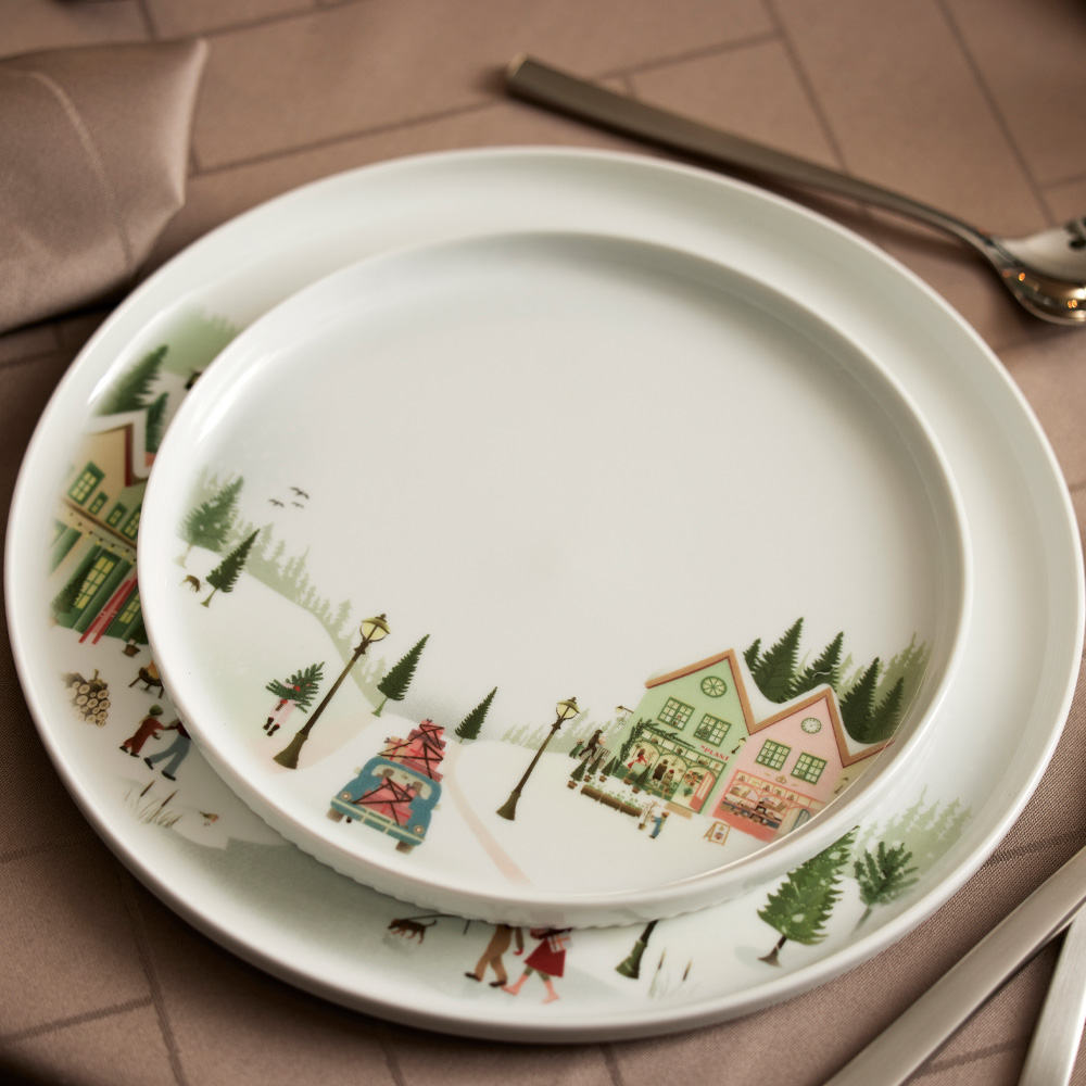 Pillivuyt Vinter Tallrik 20 cm Vit