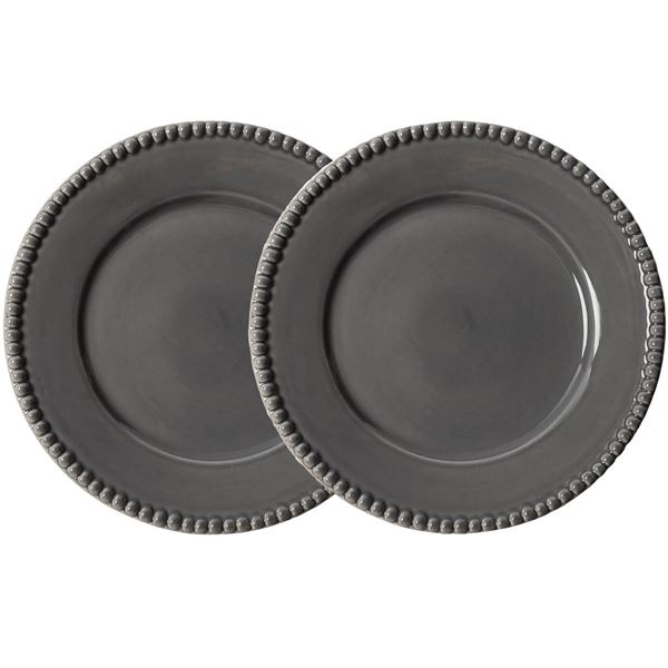 PotteryJo Daria tallerken 28 cm 2 stk clean grey