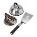 Kuro smash set hamburgerpress 3 delar brun/rostfri