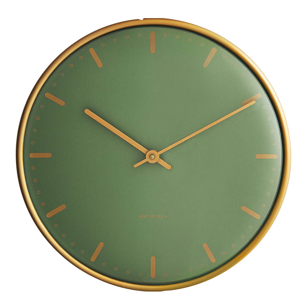 Arne Jacobsen City Hall Seinäkello 21 cm Vihreä