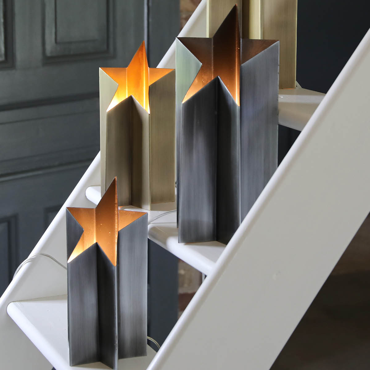 Markslöjd Asteri bordstjärna lampa 27 cm antik mässing