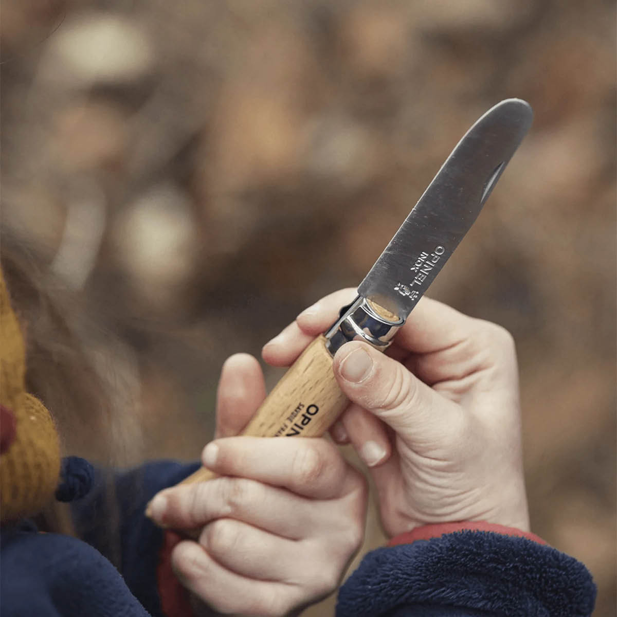 Opinel My First Opinel fällkniv barn med bältesfodral 8 cm bok