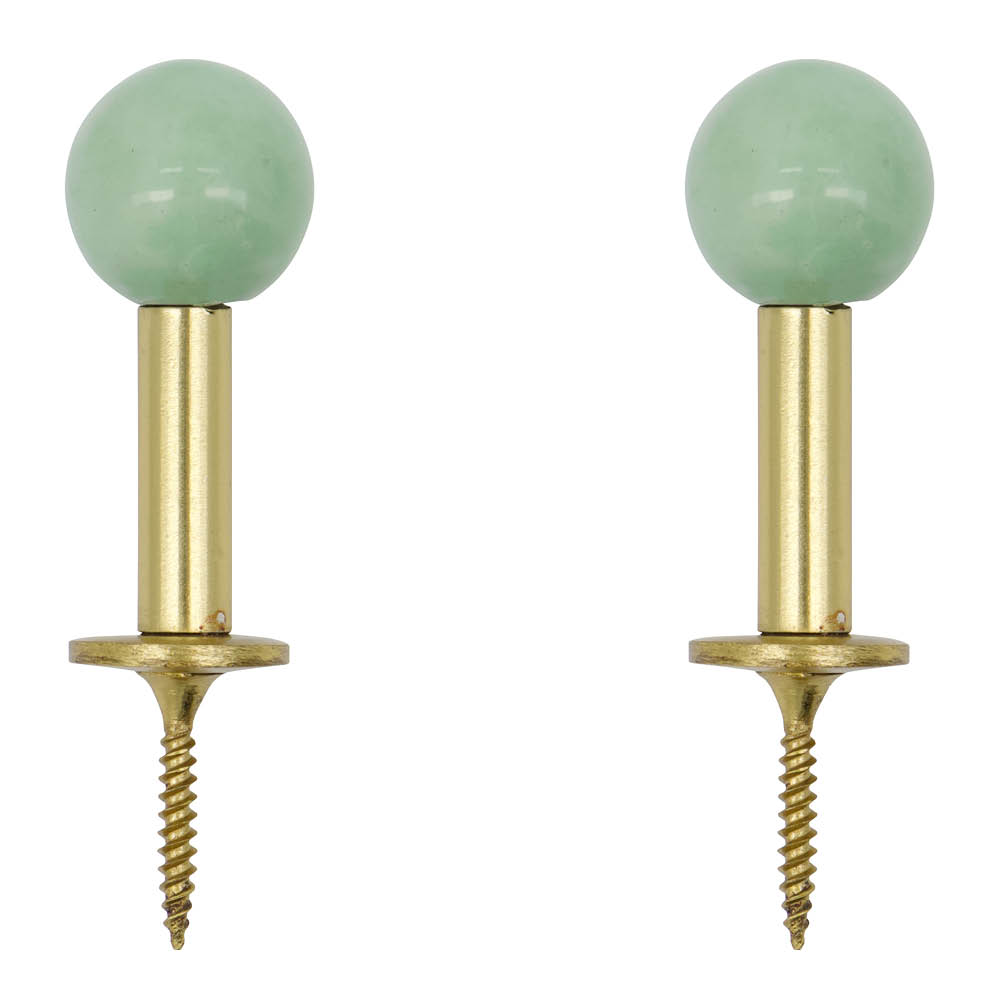House Doctor - Ball Seinäkoukku 5x2 cm 2 kpl Messinki/Aqua