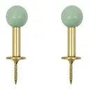 Ball väggkrok 5x2 cm 2-pack mässing/aqua