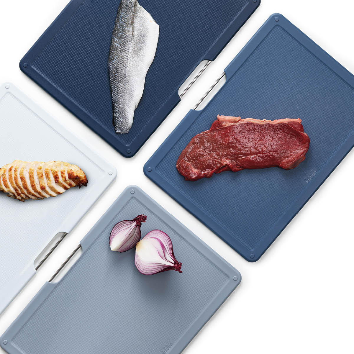 Joseph Joseph Folio sky skjærebrett 4 stk blåtoner