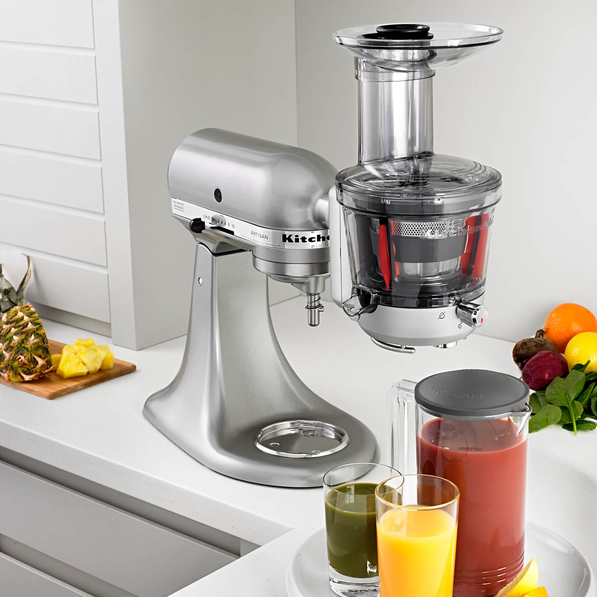 KitchenAid Artisan saftpresse og saustilbehør 5KSM1JA grå