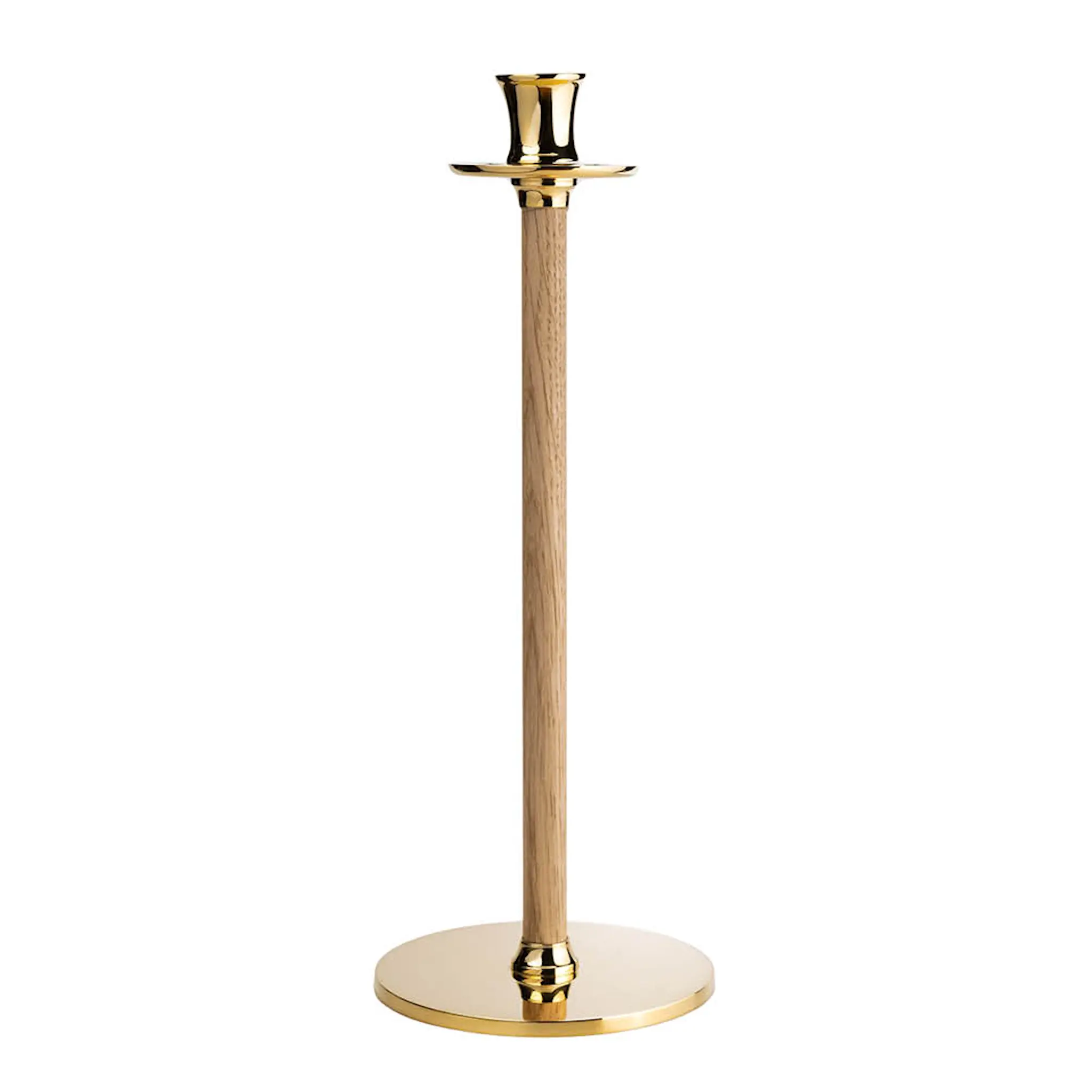 Hilke Alto Basso ljusstake L 30 cm mässing/ek