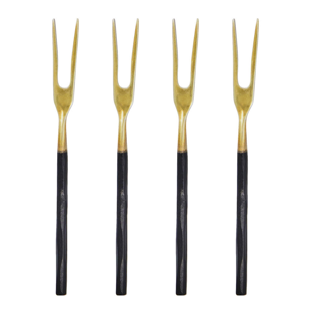 House Doctor - Haarukkasetti 12 cm 4 kpl antiikkimessinki