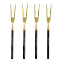 Gaffelset 12 cm 4-pack antik mässing