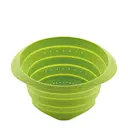 Hopfällbart durkslag av silikon 3,8 L 23 cm grön