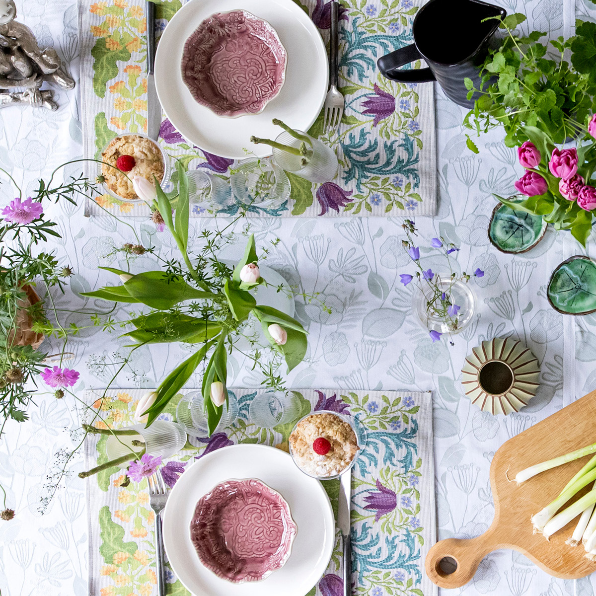 Ekelund Grönska Pöytäliina 145x250 cm Vihreä