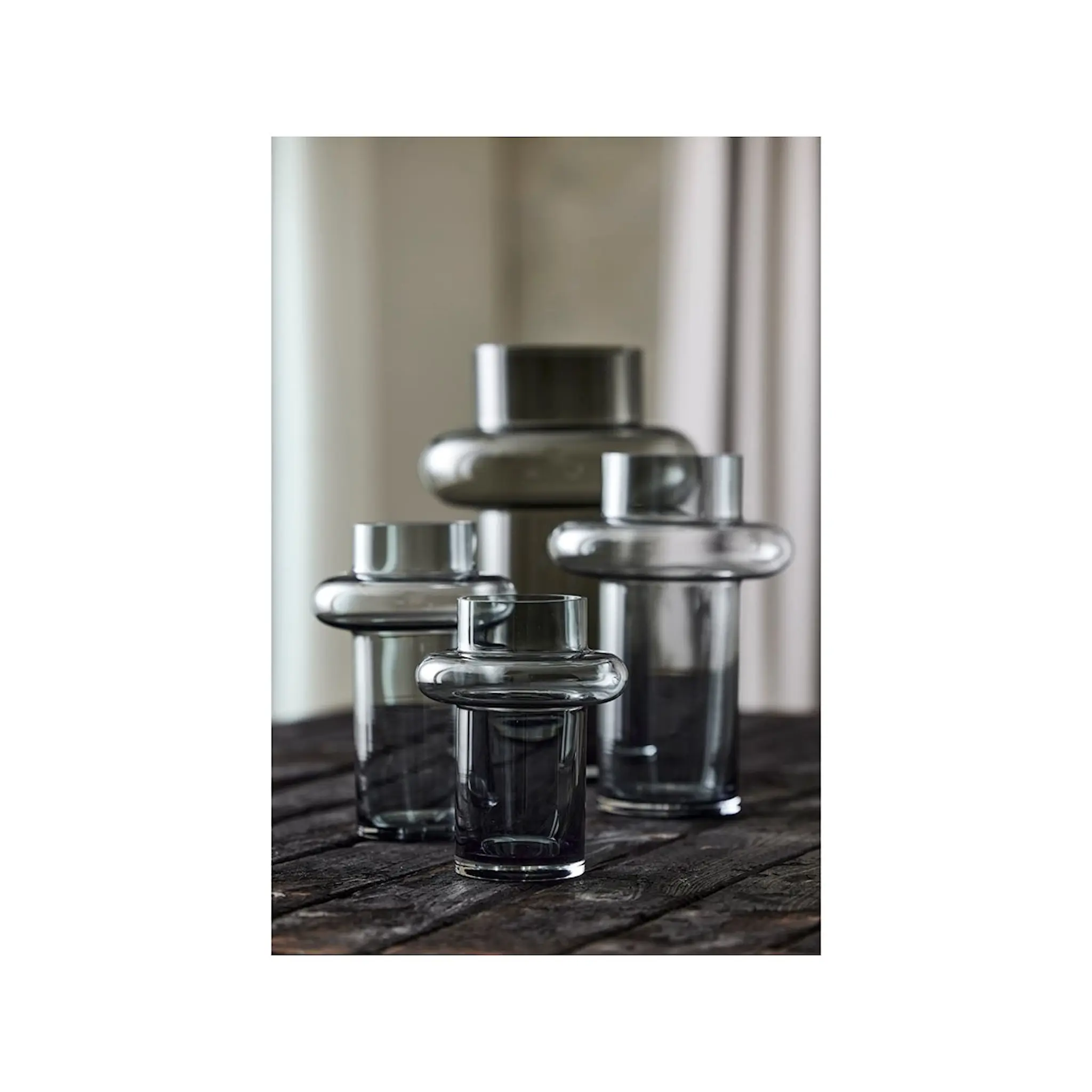 Lyngby Glas Tube Vas 40 cm Smoke Glas