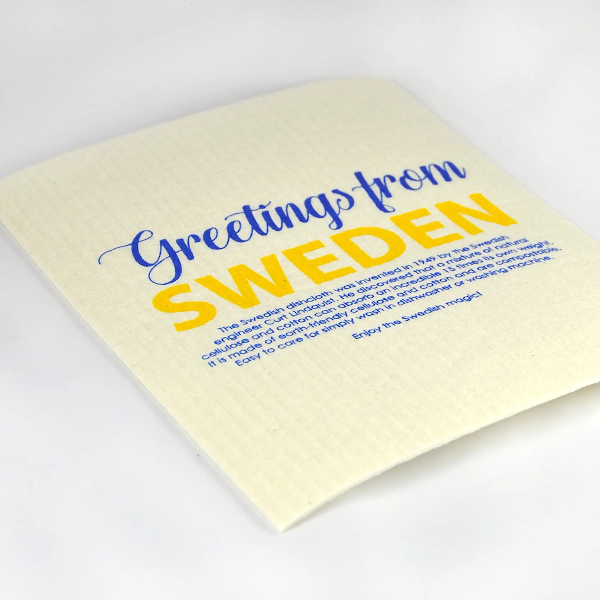 Mellow Design Tiskirätti 17x20 cm Greetings from Sweden
