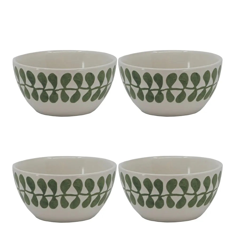 Vegetable Kulho 10 cm 4 kpl Valkoinen/Vihreä