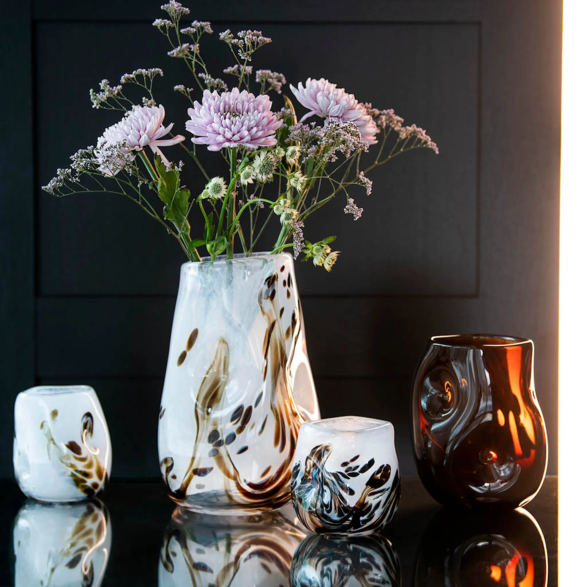Magnor After Rain vase 20 cm brun
