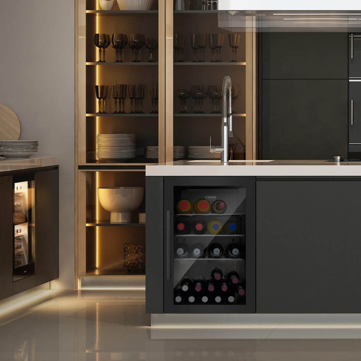 Caso Barbecue Cooler utomhuskylskåp 63L svart