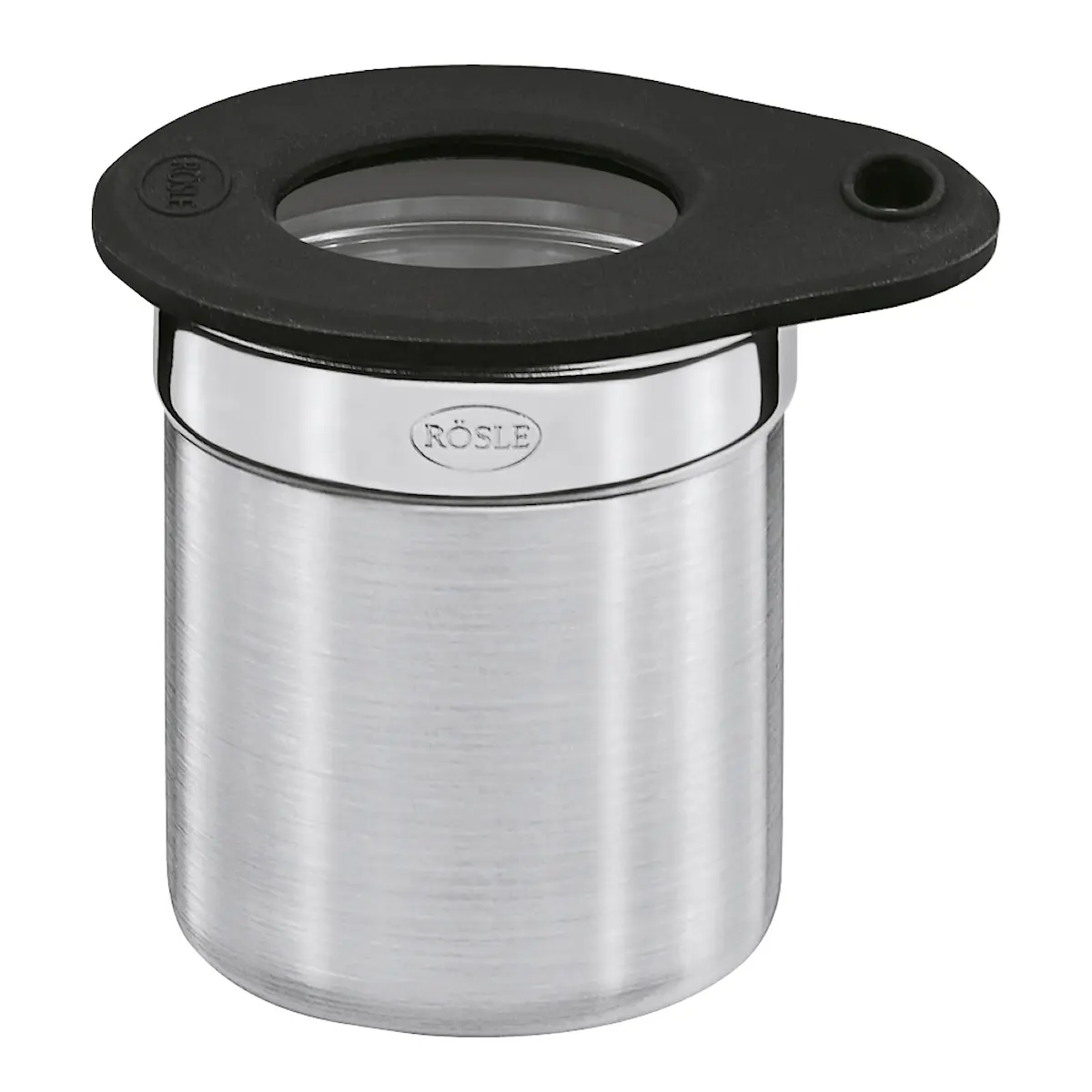 Rösle Förvaringsburk 10 cl 5x6,5 cm stål/klar