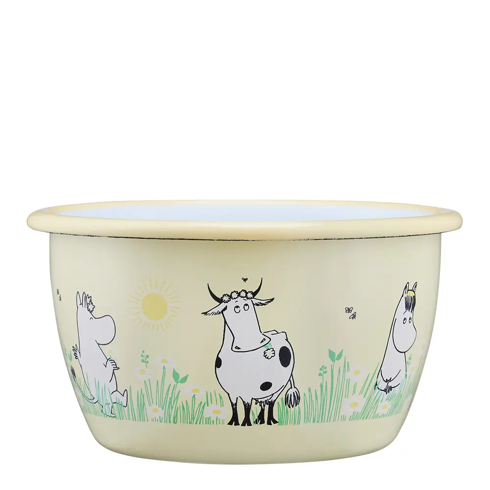 Mummi emaljeskål 30 cl eng lysegul