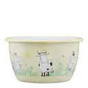 Mumin emaljskål 30 cl äng ljusgul