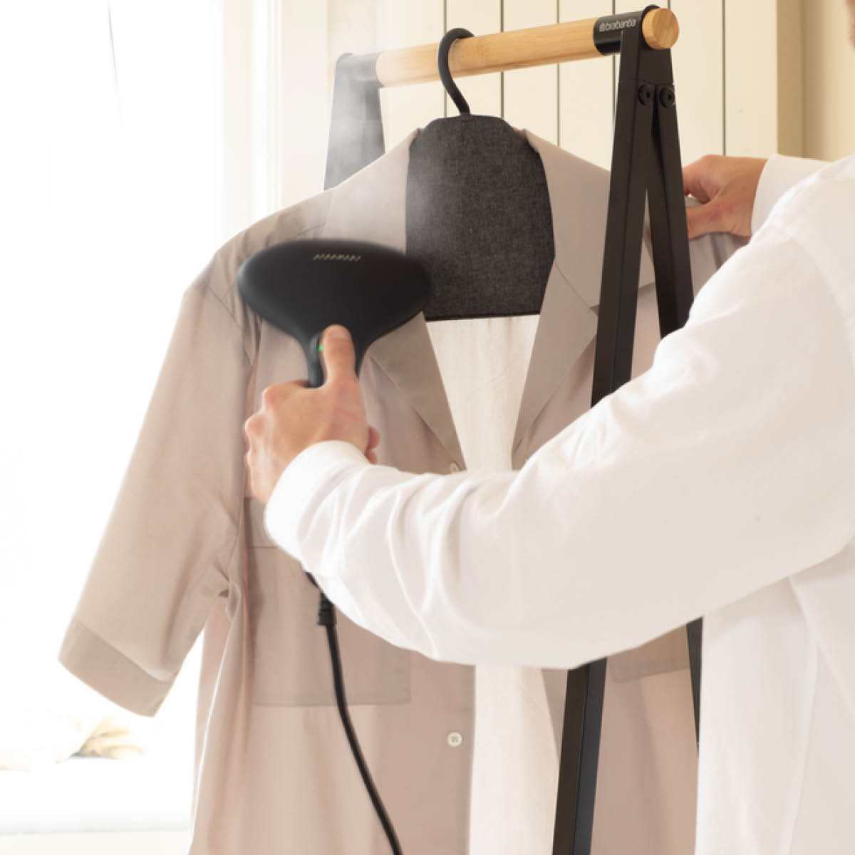 Brabantia Steamer Vaateripustin höyrytykseen 40 cm Pepper Black