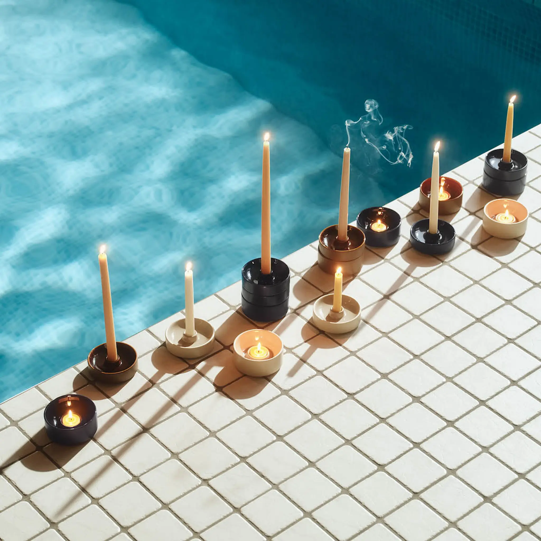 Arabia Kirnu ljusstake 11x3,5 cm blå