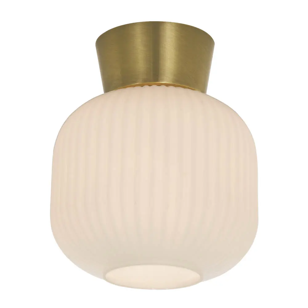 Vanja plafond 20 cm hvit/matt messing