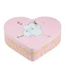 Mumin plåtburk hjärtformad Kram 18x14,5 cm rosa