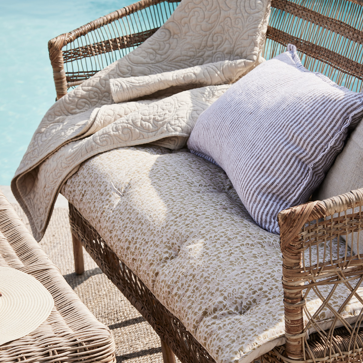 Lene Bjerre Ivillia sittdyna / madrass 120x60 cm ockra