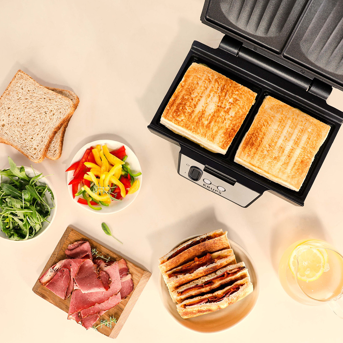 Krups FDK Iconic toastjern 850W stål