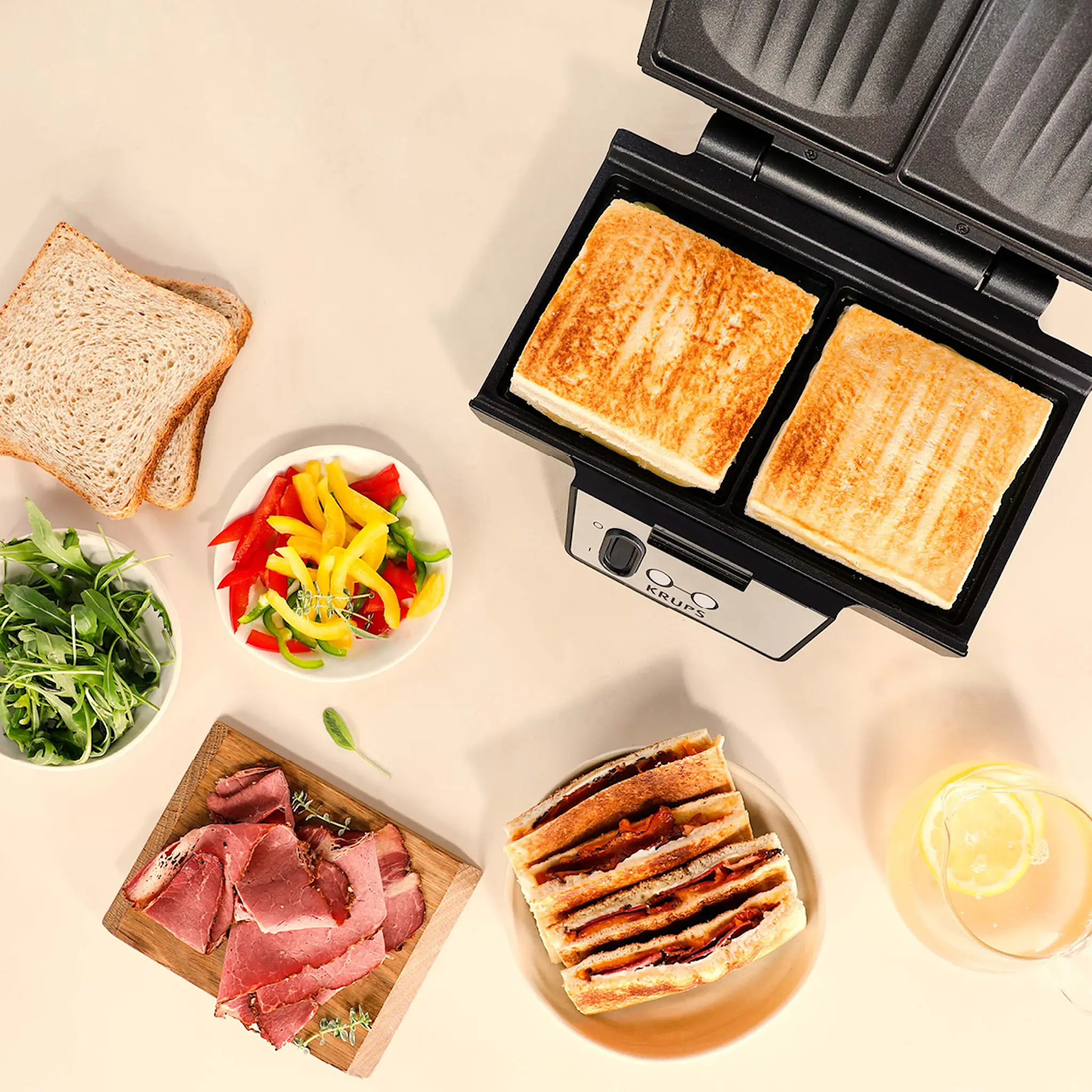 Krups FDK Iconic smörgåsgrill 850W stål