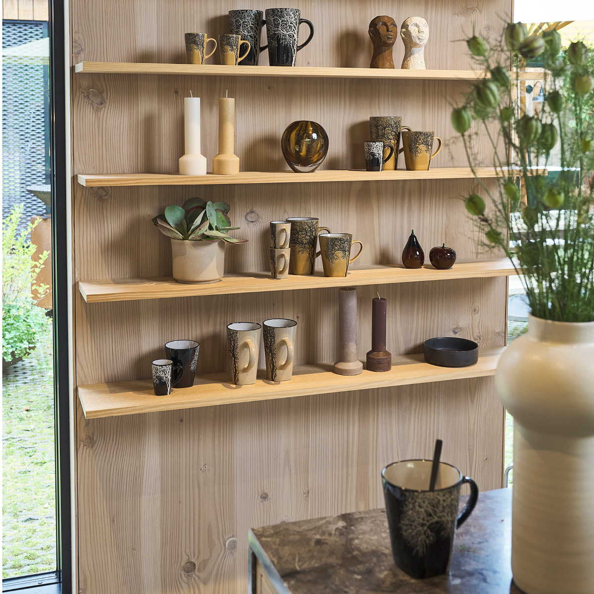 Villa Collection Hvils kubbelys 7x20 cm parafin/stearin cream