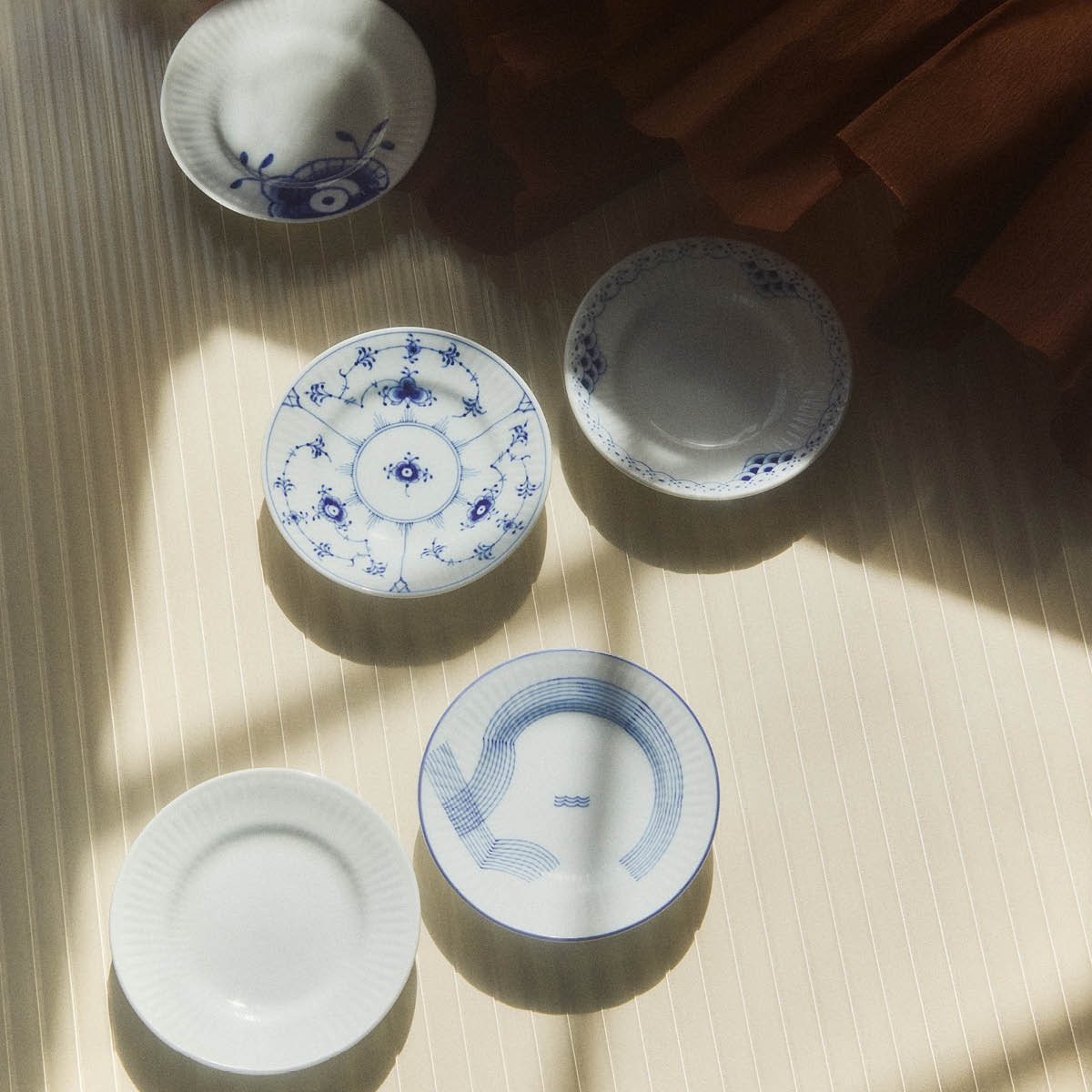 Royal Copenhagen Gifts With History Lautanen 11 cm 5 kpl Sininen/Valkoinen