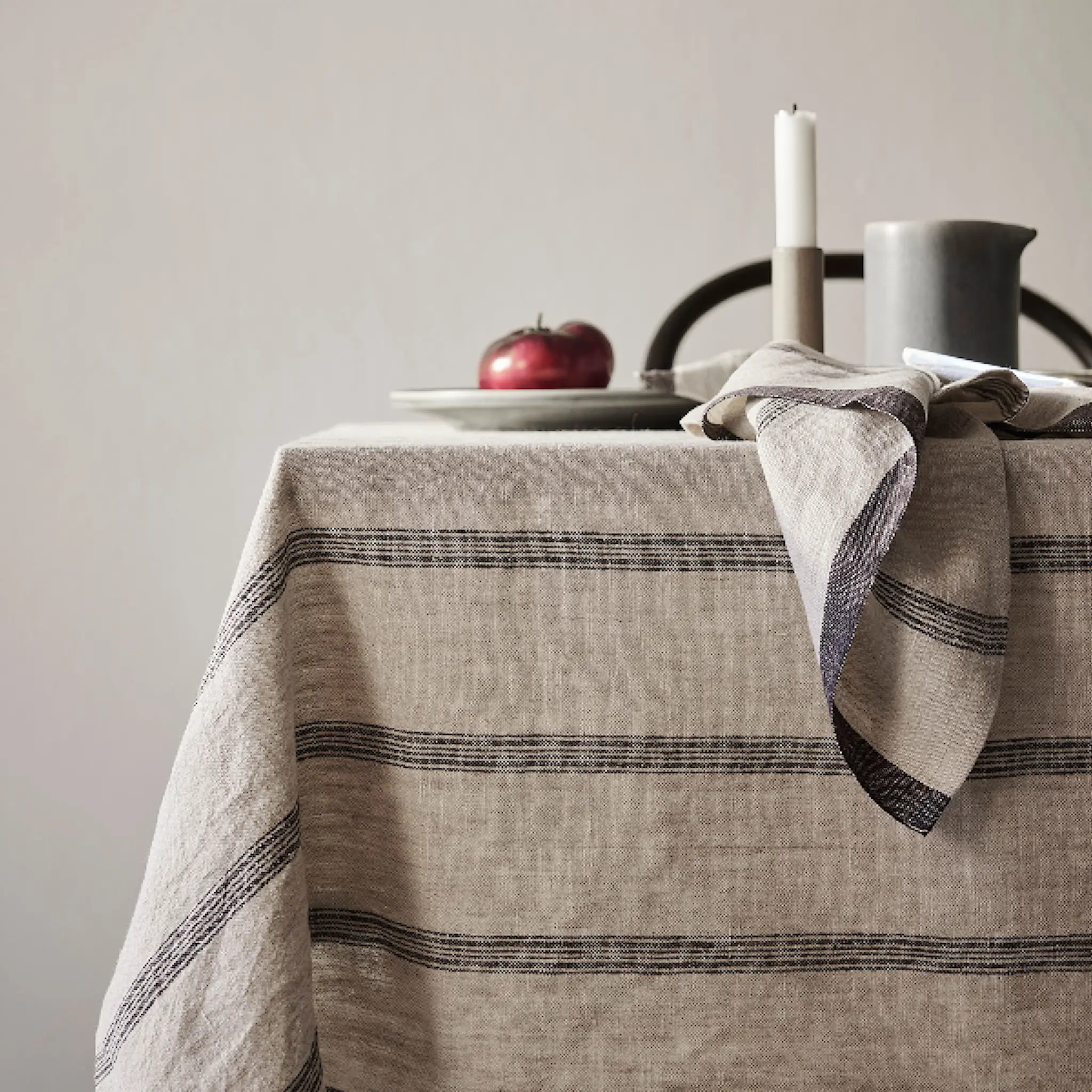 Tell Me More Thea duk 145x270 cm beige/denim stripe