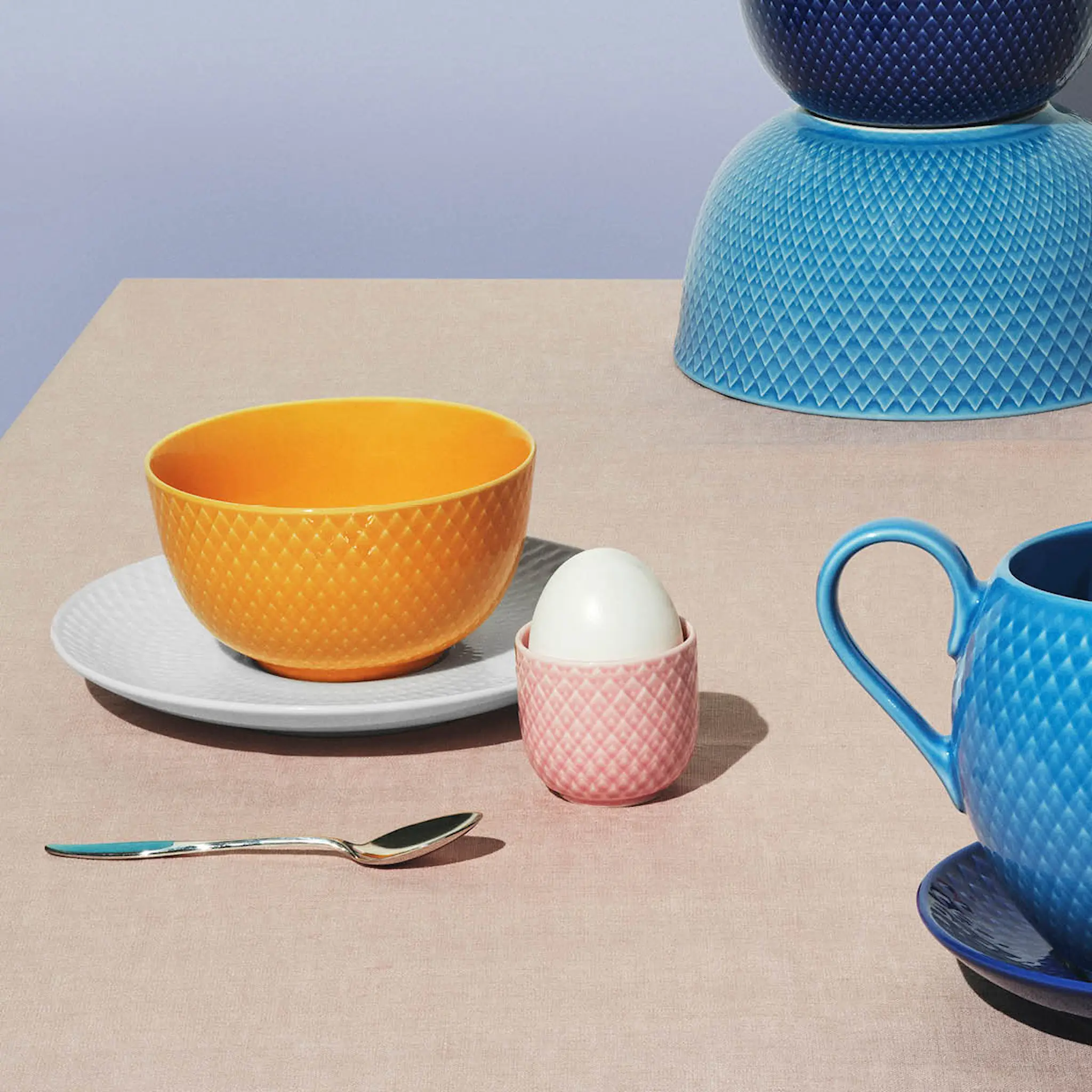 Lyngby Porcelæn Rhombe Color Skål 11 cm Gul