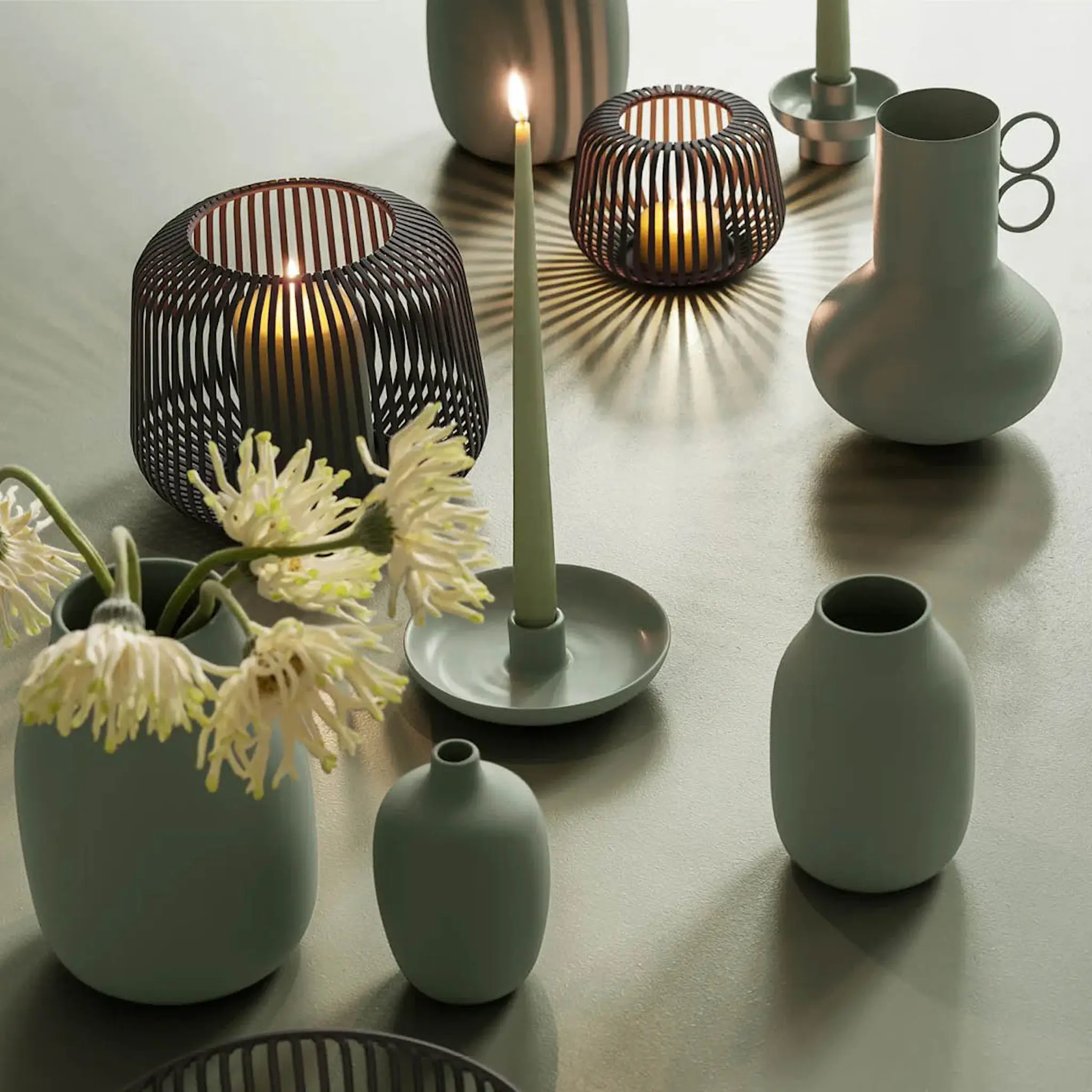 Blomus Vela ljusstake 9 cm grön
