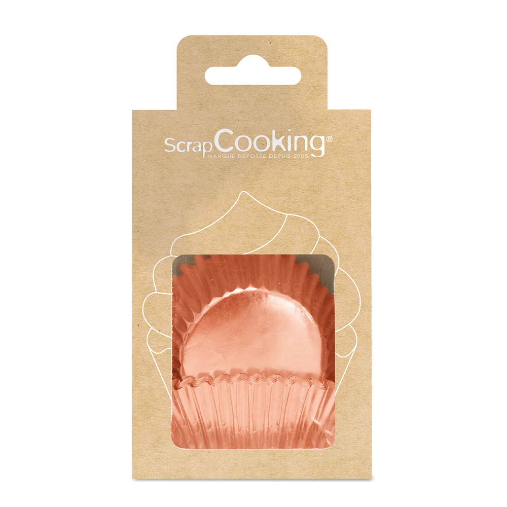 ScrapCooking Muffinsform 48-pack roséguld