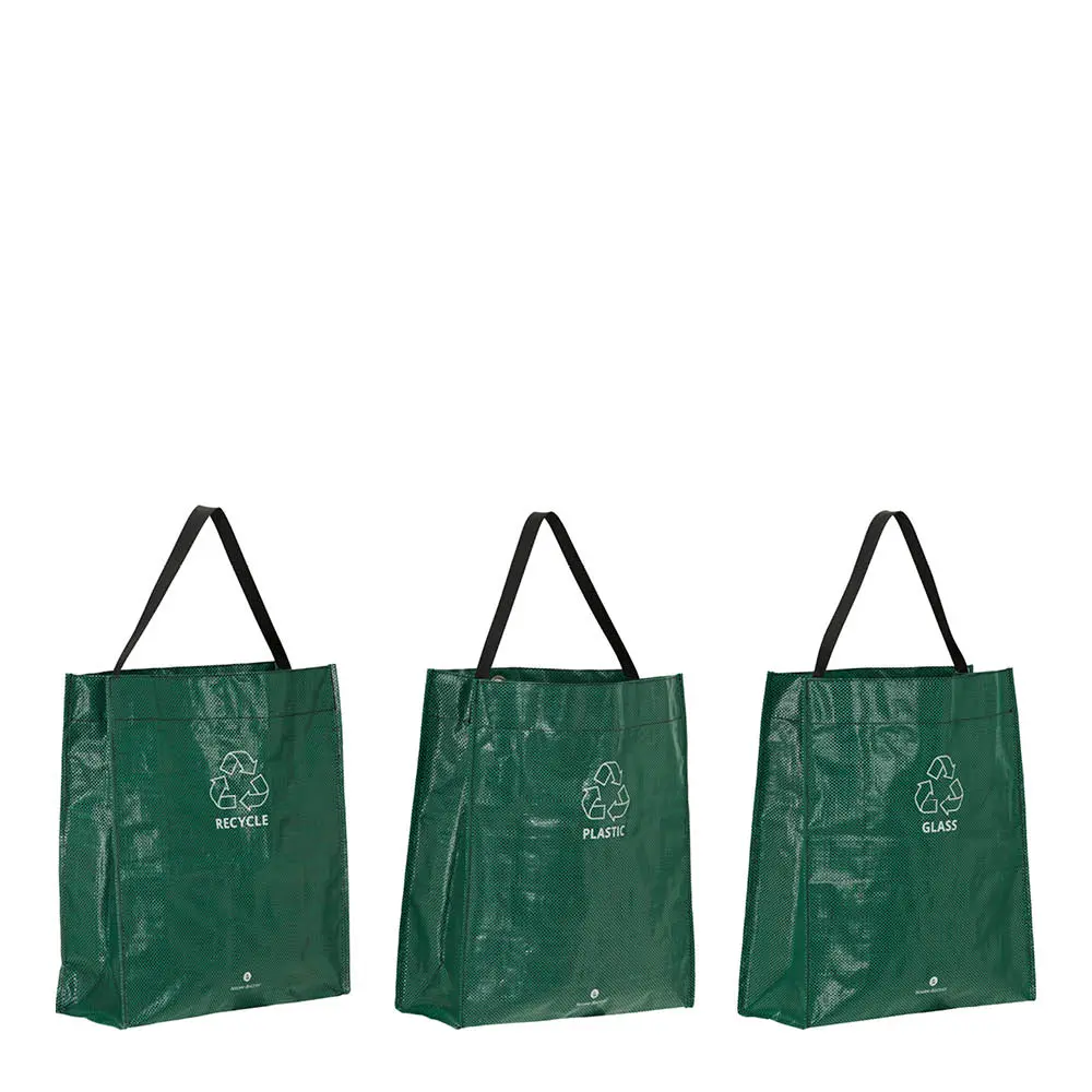 Recycle Lajittelukassi 3 kpl Vihreä