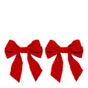 Santa's Favorites sammetsrosett med klämma 20 cm 2-pack röd